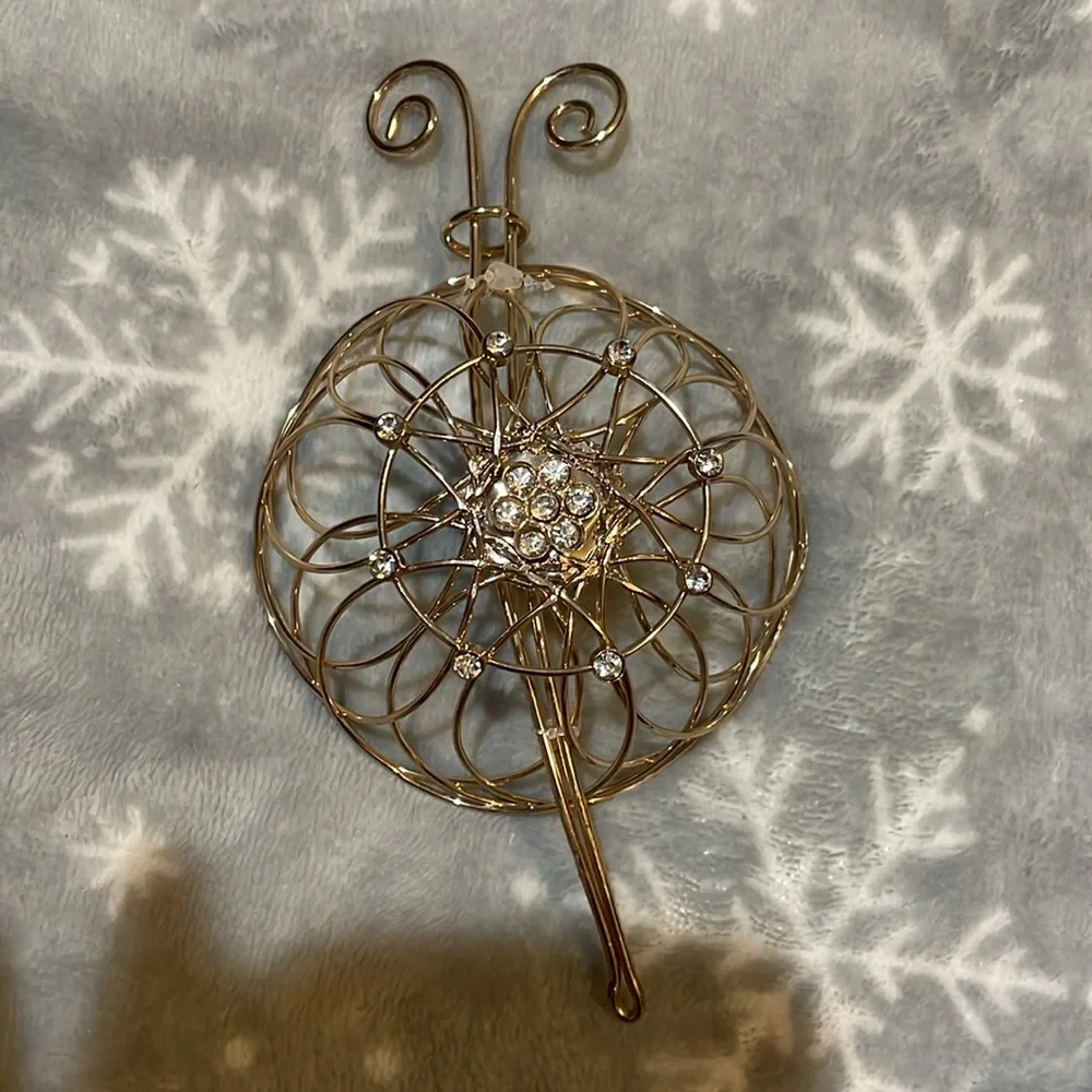 Gold Metal Hair Pin Womens Hair Accessory Barrette